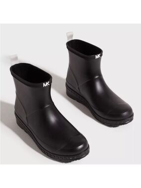 Nib Michael Kors Mac Black Rain Boots